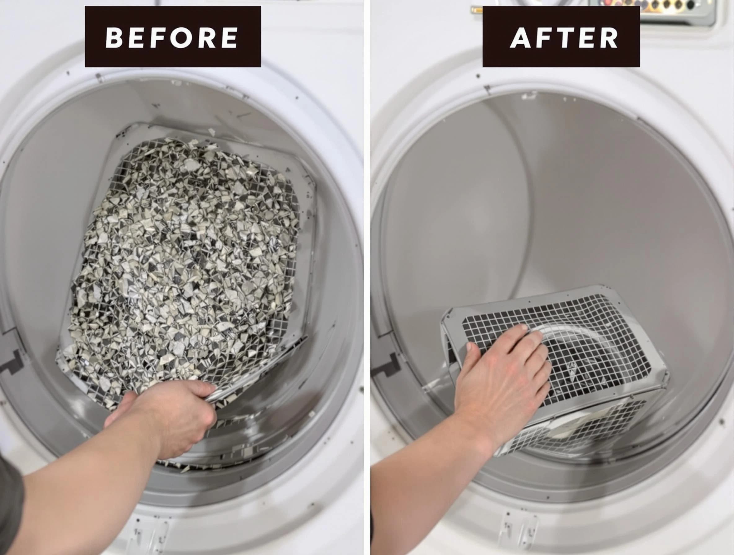 Professional lint trap cleaning by Peters Dryer Vent Cleaning in Peters